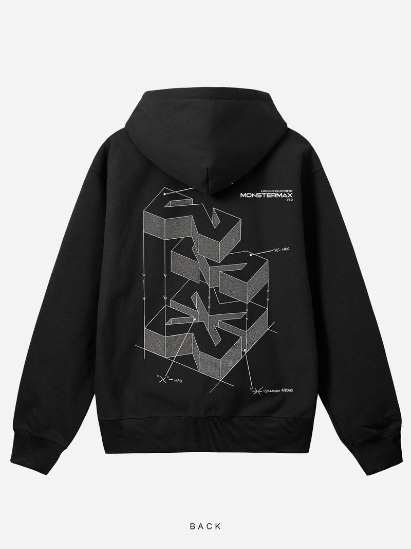 SCHEMATIC BLACK HOODIE